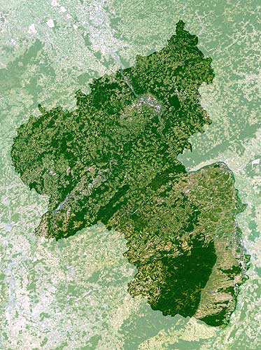 Carte de Rheinland-Pfalz de Planet Observer.