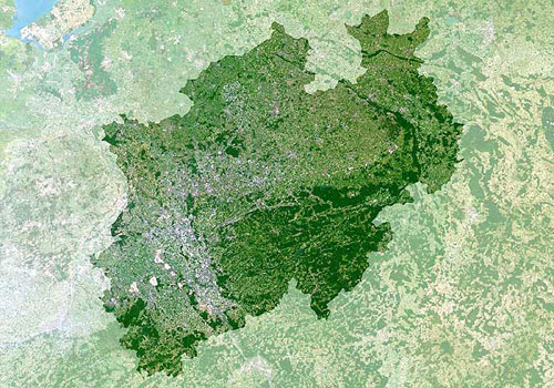 Nordrhein-Westfalen Map from Planet Observer.