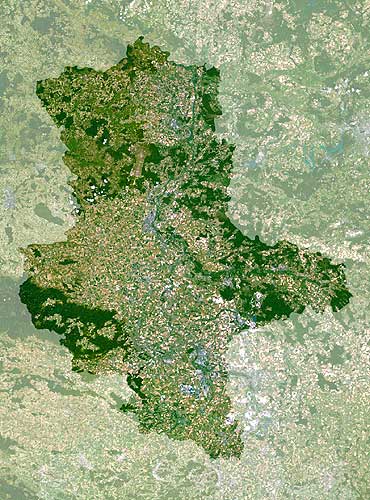 Sachsen-Anhalt Map from Planet Observer.