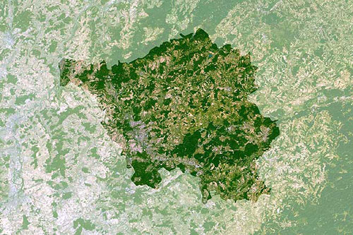 Saarland Map from Planet Observer.