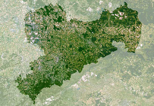 Sachsen Map from Planet Observer.