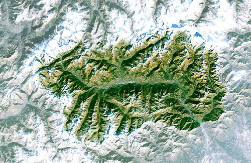 Valle D′Aosta Karte von Planet Observer.