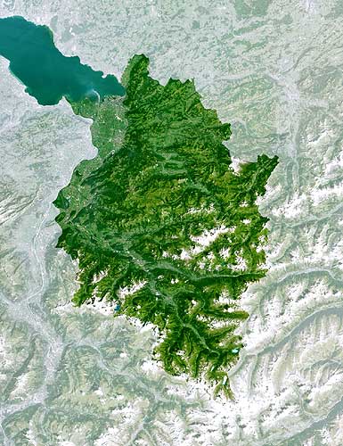Vorarlberg Karte von Planet Observer.