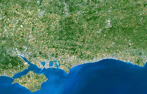 Carte de Southhampton-Brighton de Planet Observer.