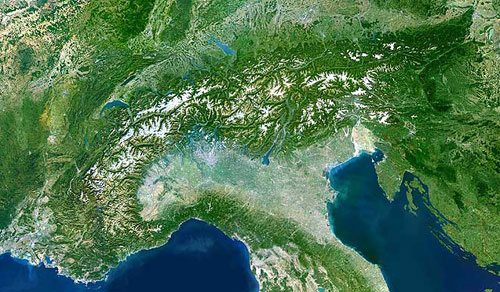 Alpen Karte von Planet Observer.