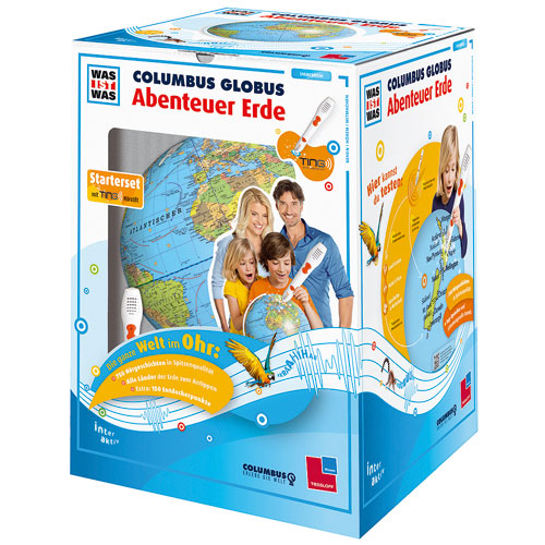 WAS IST WAS Abenteuer Erde World Globe with Ting reader from WAS IST WAS.