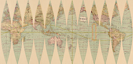 Die Kartographie des Globus Chicago 1887.