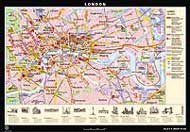 Laminierte Variante mit Holzstben des Artikels: London Stadtplan oder Stadtkarte (ref. 526122)