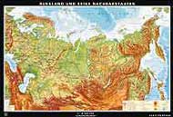 Laminierte Variante mit Holzstben des Artikels: Russland Karte (ref. 5X3112)