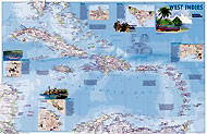 Laminated Variant of item: West Indies Map (ref. 0-7922-9384-3)
