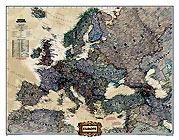 Laminated Variant of item: Europe Map “Executive” Serie (ref. 0-7922-8985-4)