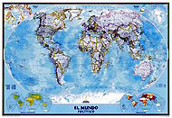 Variante plastifie de l'article: Carte du monde de la srie “Classic” (rf. 622005-X)
