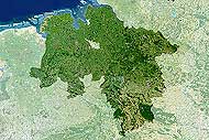 Niedersachsen Karte von Planet Observer.