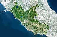 Lazio Karte von Planet Observer.