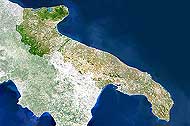 Puglia Karte von Planet Observer.