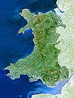Wales Karte von Planet Observer.