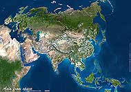Carte d'Asie de Planet Observer.