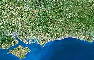 Southhampton-Brighton Karte von Planet Observer. Southhampton-Brighton Karte von Planet Observer.