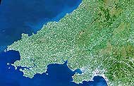 Carte de South West Wales de Planet Observer. Carte de South West Wales de Planet Observer.