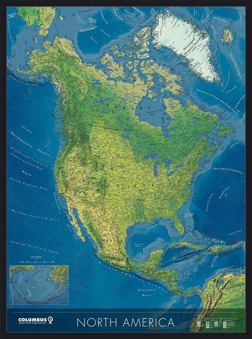 Nord Amerika Karte Oder Landkarte Nord Amerika