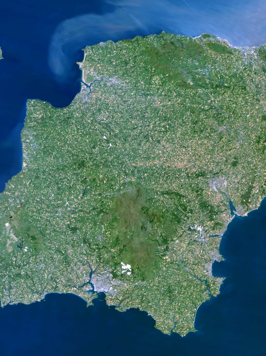 Devon Karte oder Landkarte Devon